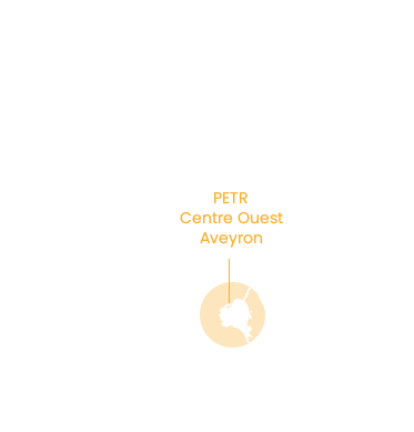 Carte de localisation du PETR Ouest Aveyron en France